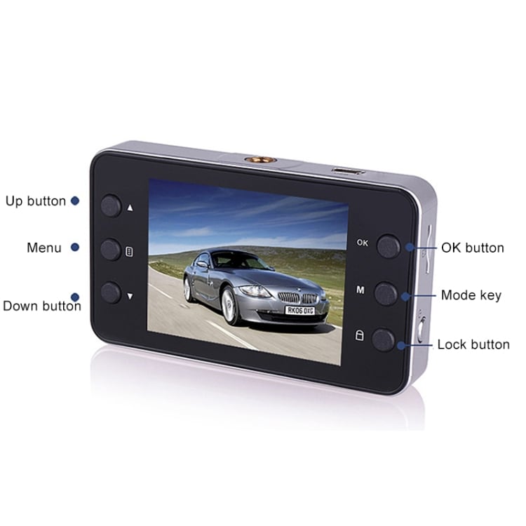K6000 Bilkamera 2.3" Skærm Full HD 1080P