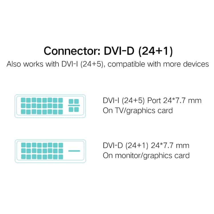 DVI D 24+1 Han til HDMI Han 3 Meter