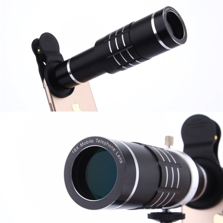 Fotolinse 18x Zoom med Trefod til smartphone