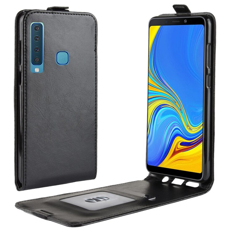 Flipfoderal Vertikal Samsung Galaxy A9  2018 Sort