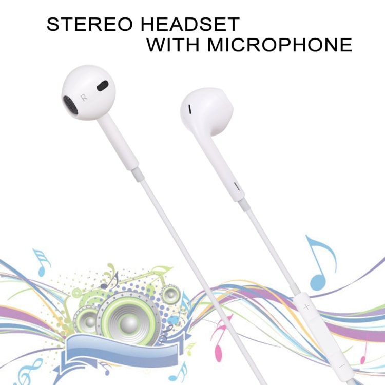 In-Ear Headset USB Type-C med Mic - Hvid