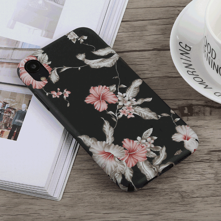 Bagcover Selvlysende FloweriPhone XR
