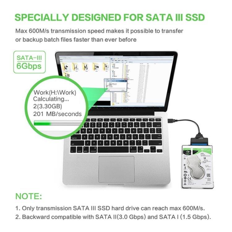 Adapterkabel SATA til USB 3.0