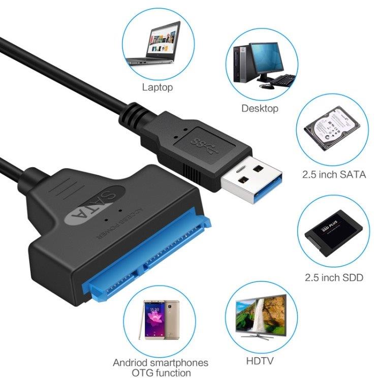 Adapterkabel SATA til USB 3.0