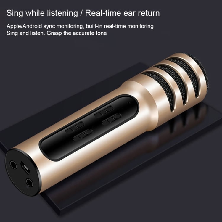 Karaoke Live-mikrofon med højttaler for mobiltelefon