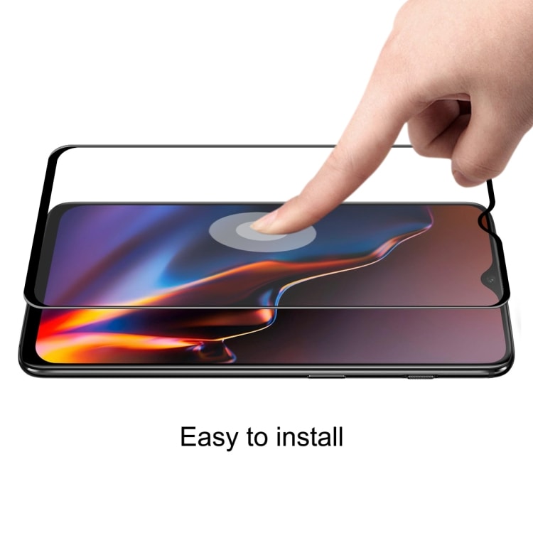 Buet Hærdet skærmskåner i tempereret Glas OnePlus 6T (Black)