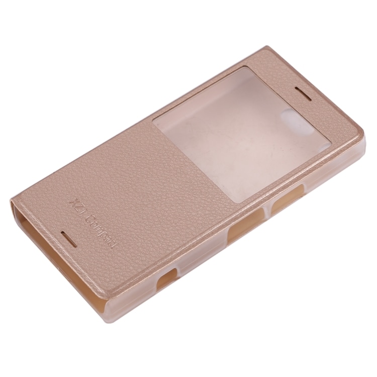 Flipfoderal med rude Sony Xperia XZ1 Compact - Guld