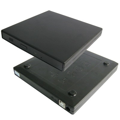 USB Slim External CD Reader - slankt design, 24x læsehastighed, kompatibel med Windows, Mac og Linux