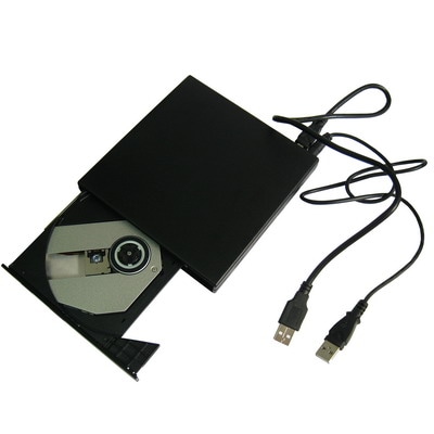 Extern CD-læser USB Slim- Sort