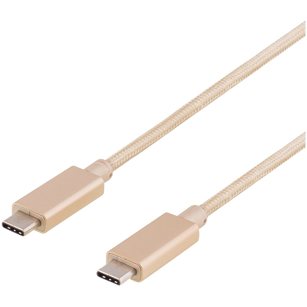 DELTACO PRIME USB-Kabel Type C - Type C Guld