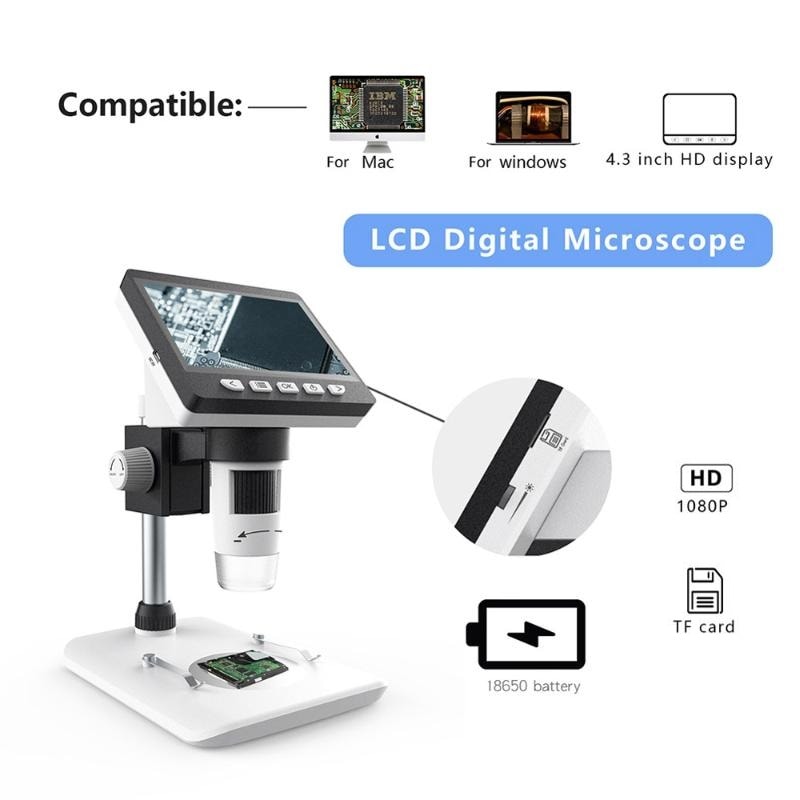 der ovre filthy Pelagic Digitalt mikroskop med LCD-skærm - Køb på 24hshop.dk