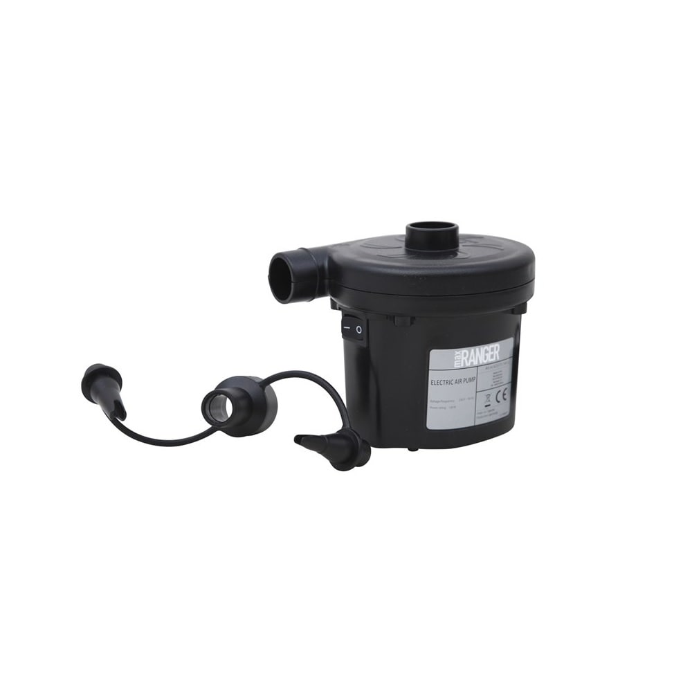 Elektrisk pumpe 230V til camping og madrasser med dobbelte dyser