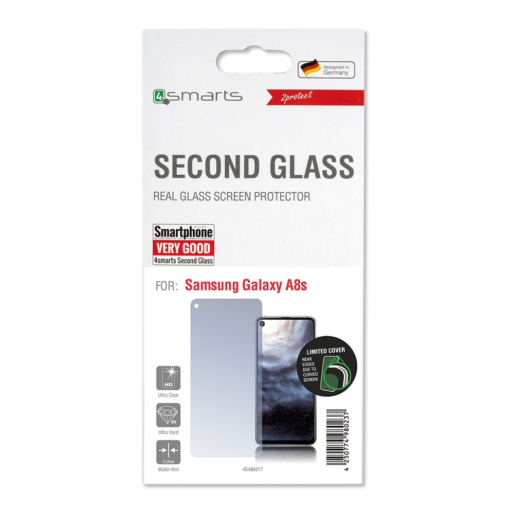 4smarts Glasskåner/ Displayskåner/ Skærmskåner/ Samsung Galaxy A8s