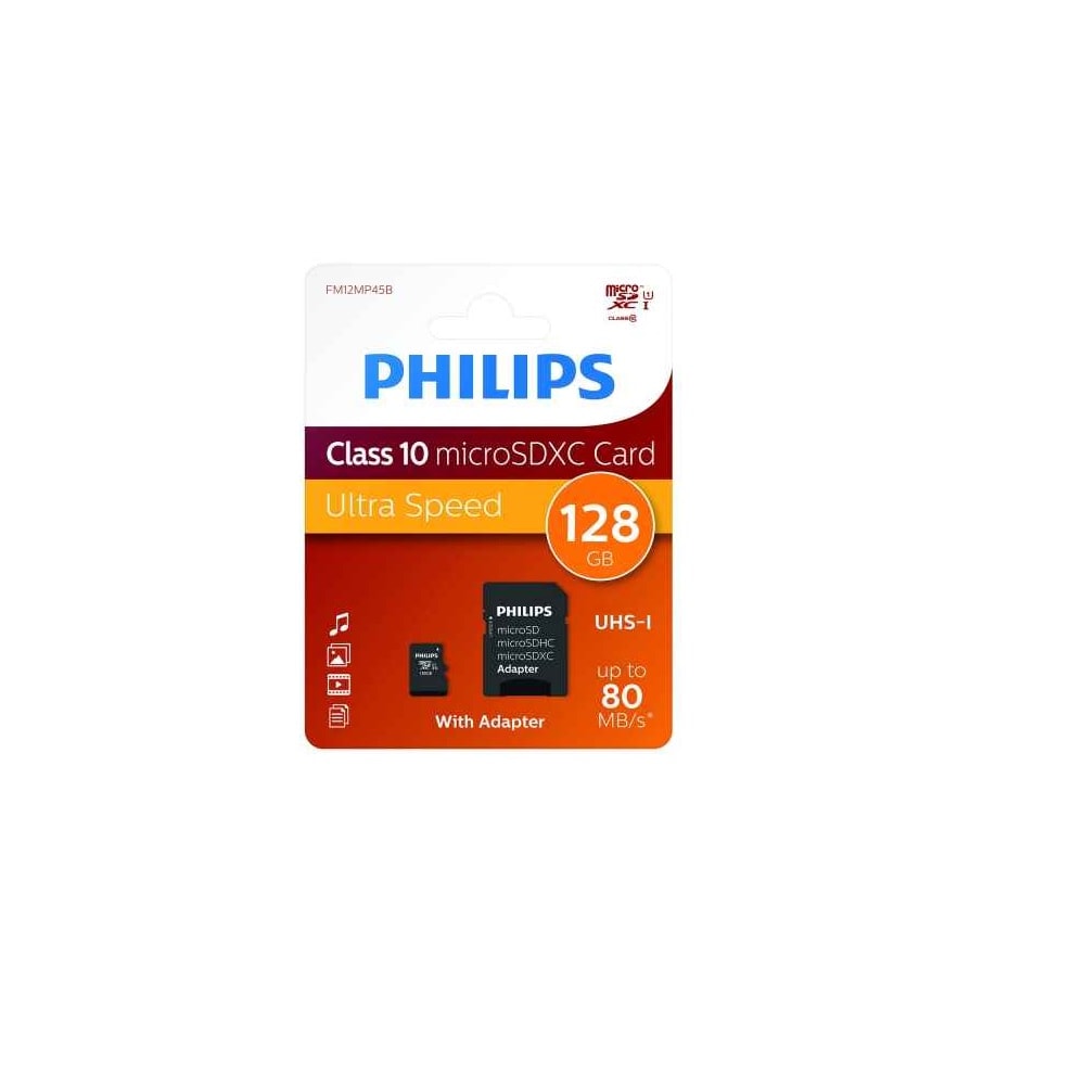 Philips MicroSDXC 128GB CL10 80mb/s UHS-I
