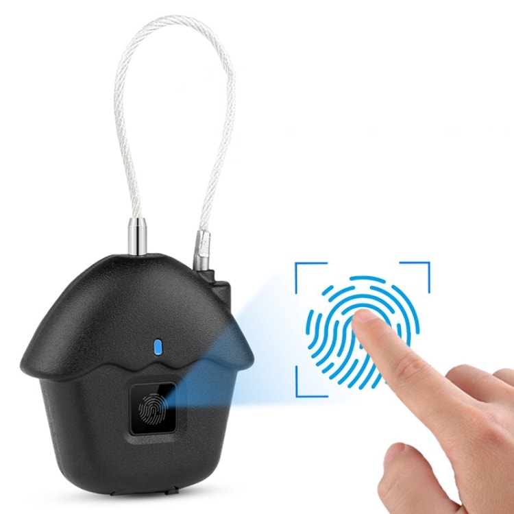 USB opladelig Hængelås med Fingeraftryk
