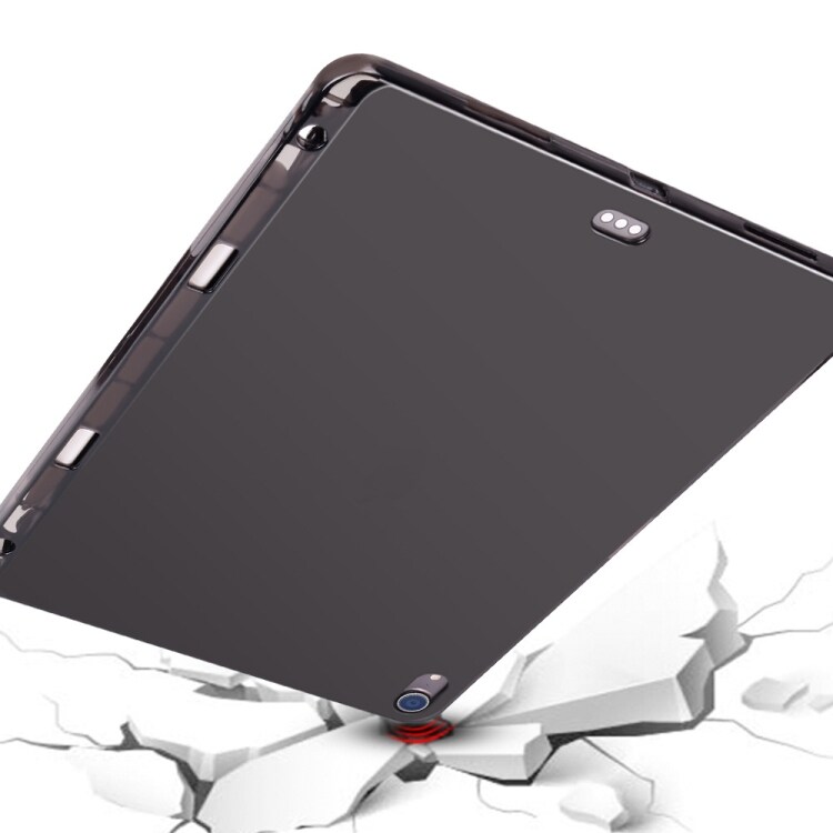 Sort transparent TPU beskyttelse for iPad Pro 12.9" med penneholder