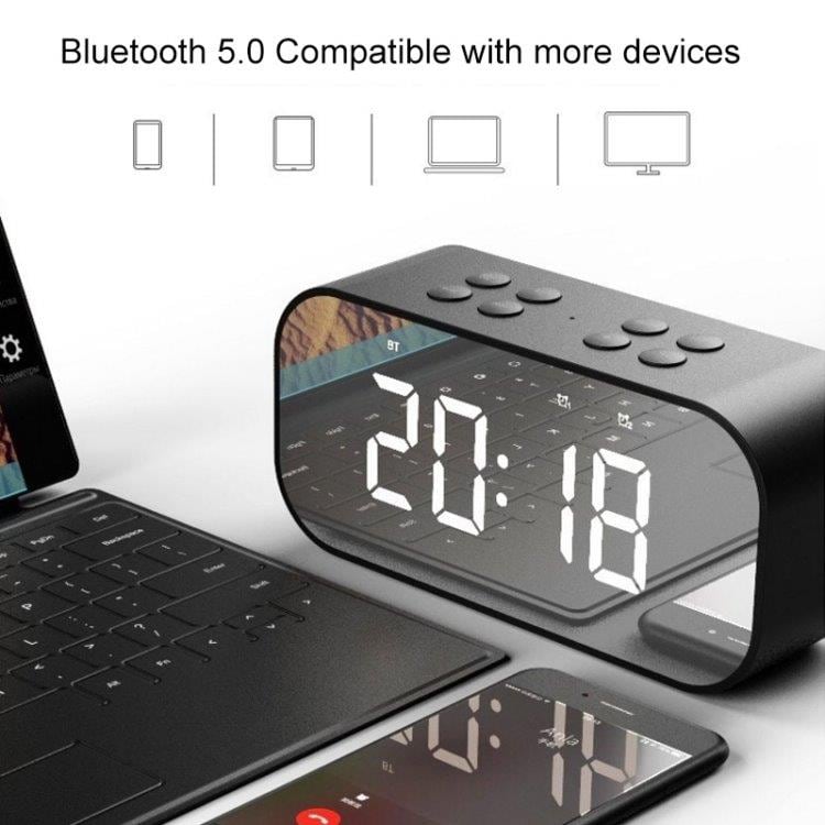 BT501 Bluetooth 5.0 Mini-højttaler med LED & ur