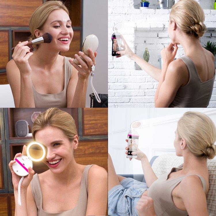 Ultimativt mini-Makeupspejl med powerbank og selfielys