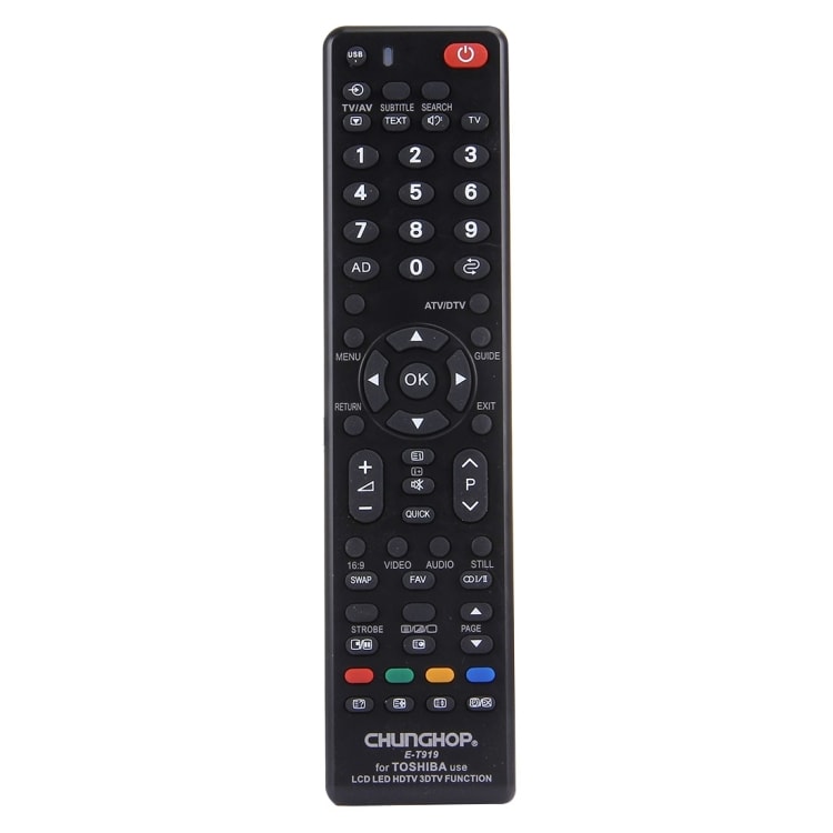 CHUNGHOP Universal Fjernkontrol for TOSHIBA LED TV