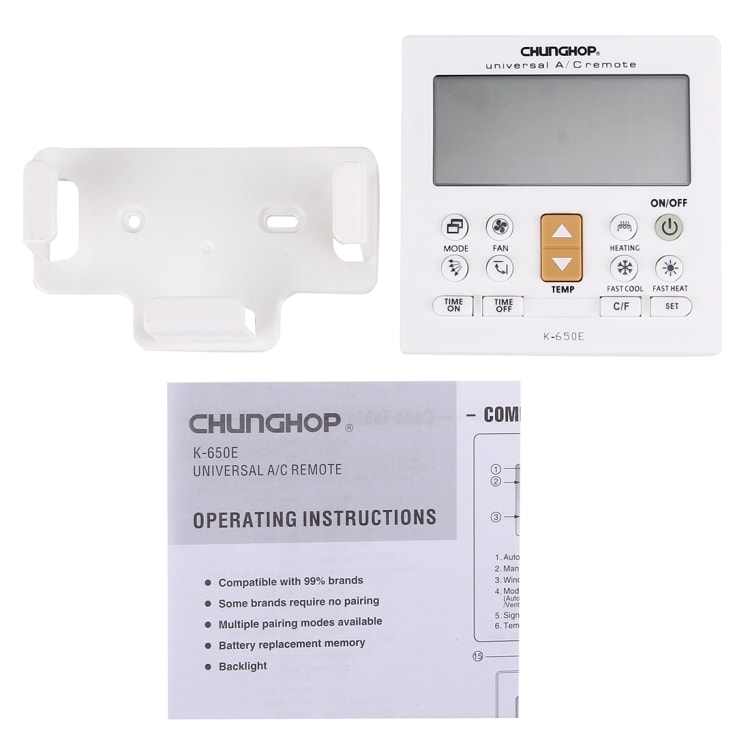 CHUNGHOP Universal LCD A-C Fjernkontrol med holder