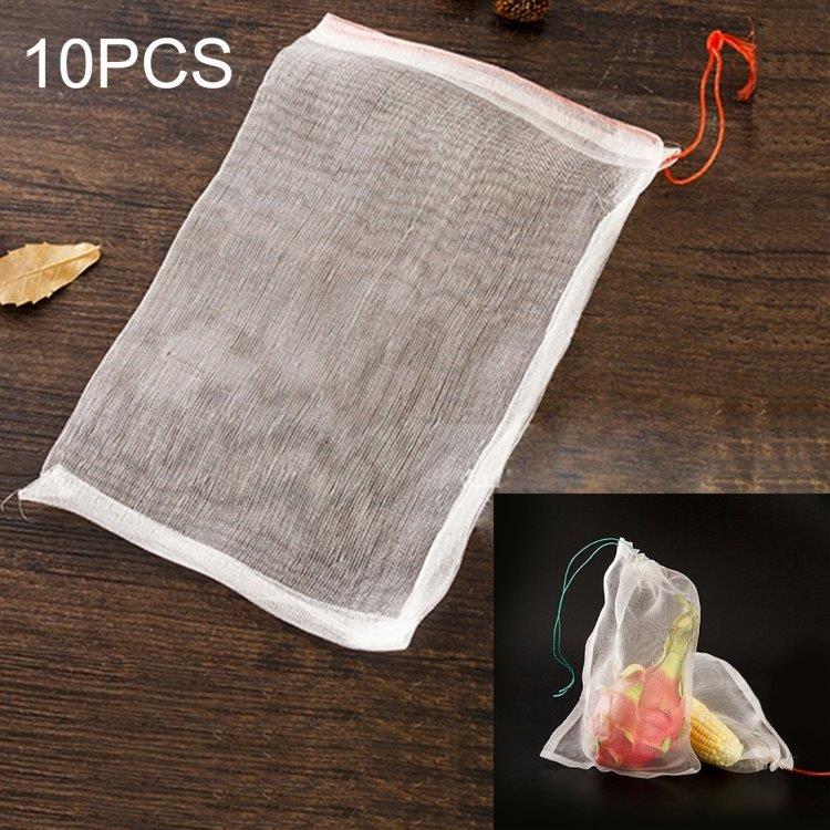 Poser til frugt og grønt - 10-pak stofpose / frugtpose 25x15cm