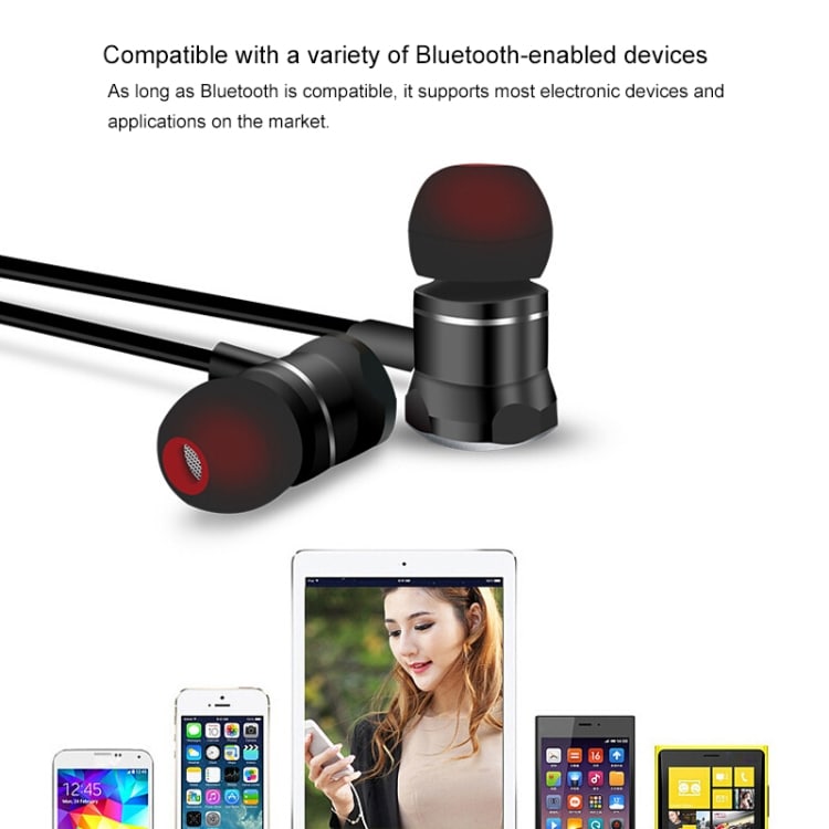 Bluetooth Sportshøretelefoner BT 5.0  Sort
