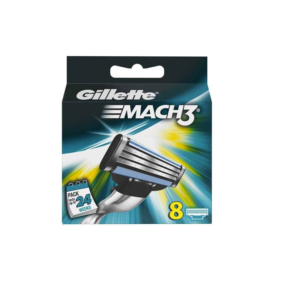 Gillette Mach3 Barberblad Pakke med 8 stk.