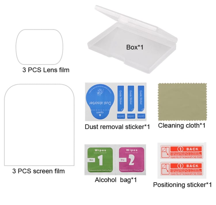 Linsebeskyttelse & Skærmbeskyttelse DJI OSMO Pocket Gimbal - 6 Dele