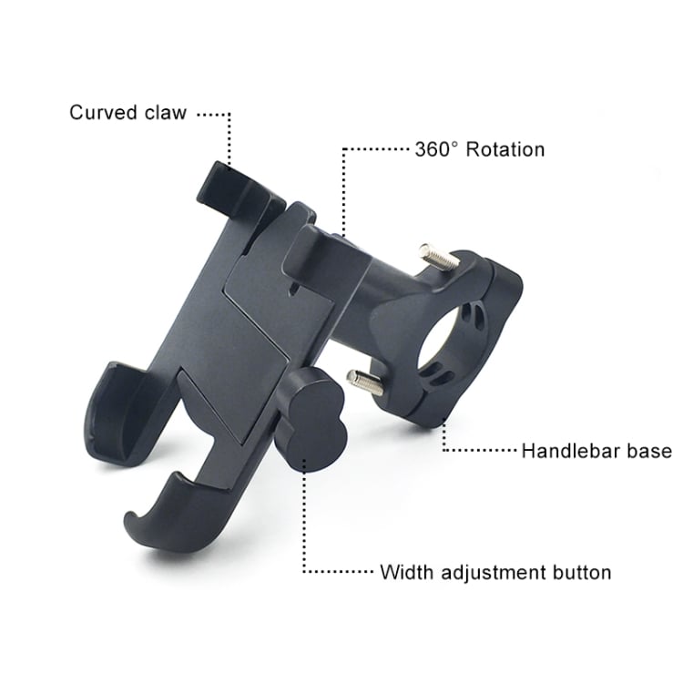 Mobilholder Motorcykel - 6-10 cm ALU