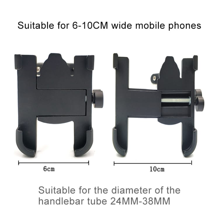 Mobilholder Motorcykel - 6-10 cm ALU