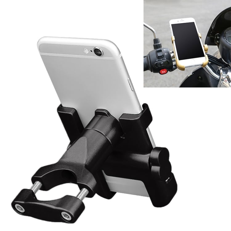Mobiltelefonholder i aluminium til motorcykel - til enheder på 6-10 cm