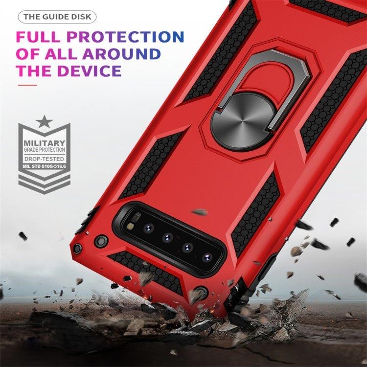 Shockproof Cover med Ringholder Galaxy S10 (Red)