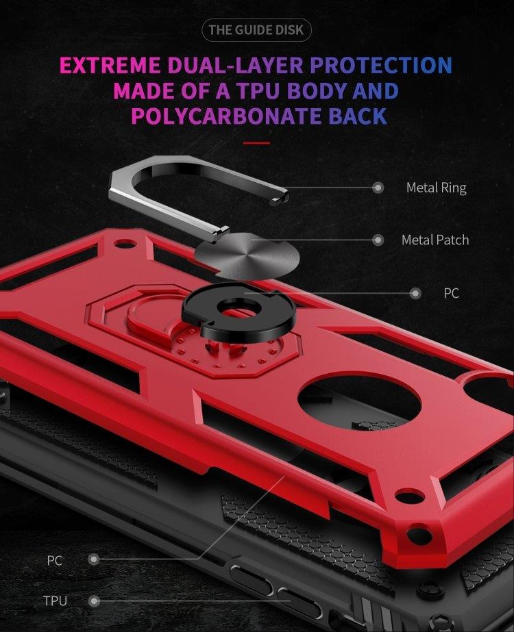 Shockproof Cover med Ringholder iPhone XS Max (Red)