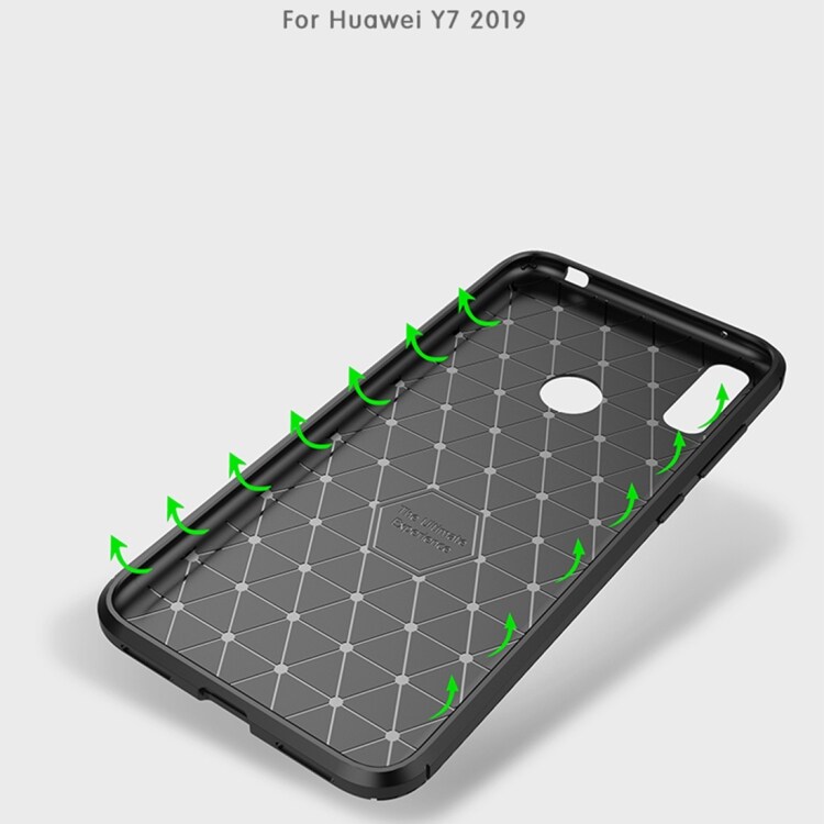 Cover Shockproof Carbonfiber Huawei Y7 (2019)