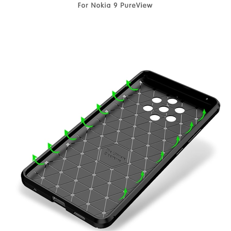 Cover Shockproof Carbonfiber Nokia 9 PureView