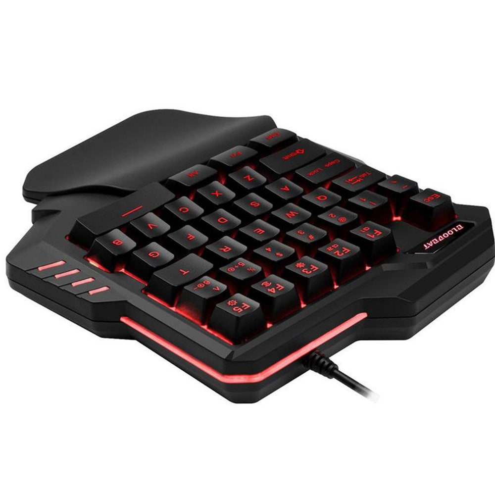 1-hånds Gaming Keyboard med Belysning