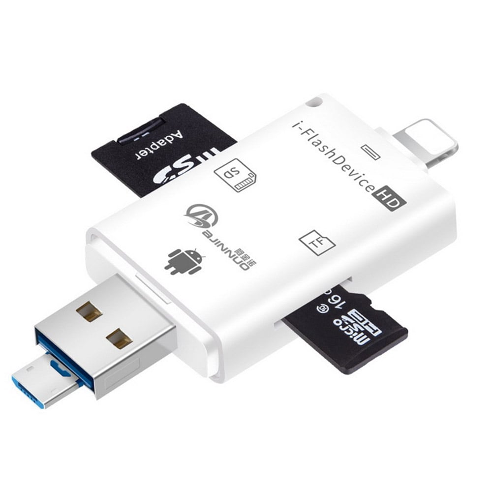4i1 Memorycardlæser USB/Lightning/MicroUSB