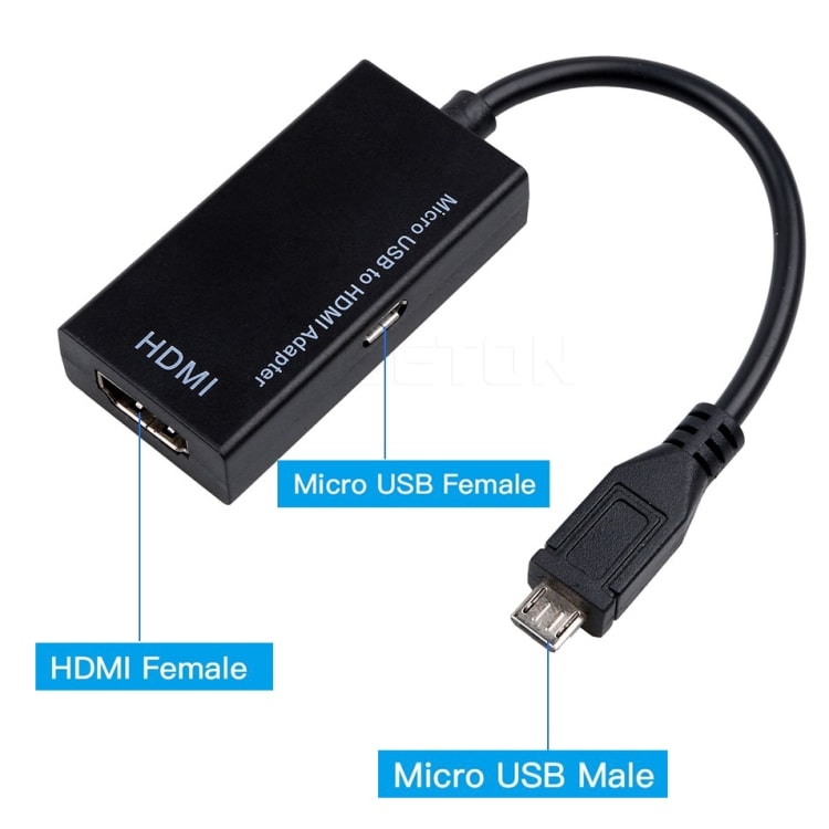 Micro-USB til HDMI Adapter MHL HDTV Samsung / Sony / Huawei
