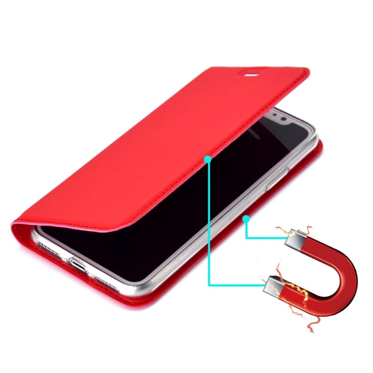 Ultratyndt Magnet-Flipfoderal iPhone X / XS med holder & Kortudtag