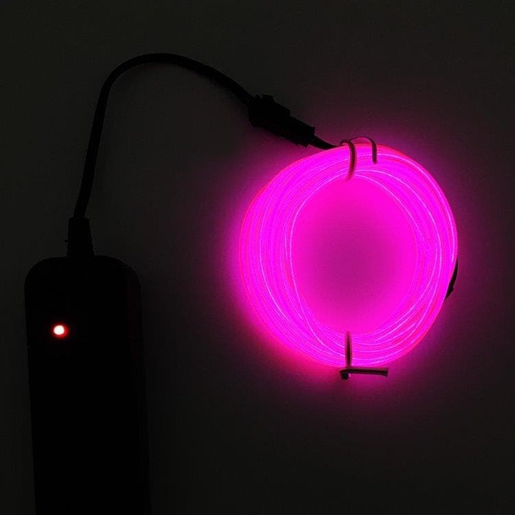 Batteridreven Led Glowstrip Neon-strip 3 Meter - Cerise