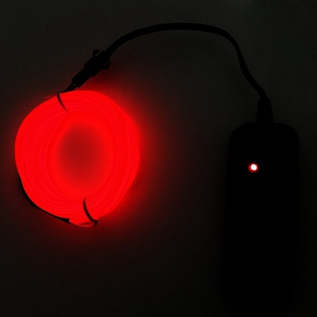 Batteridreven Led Glowstrip Neon-strip 3 Meter - Rød