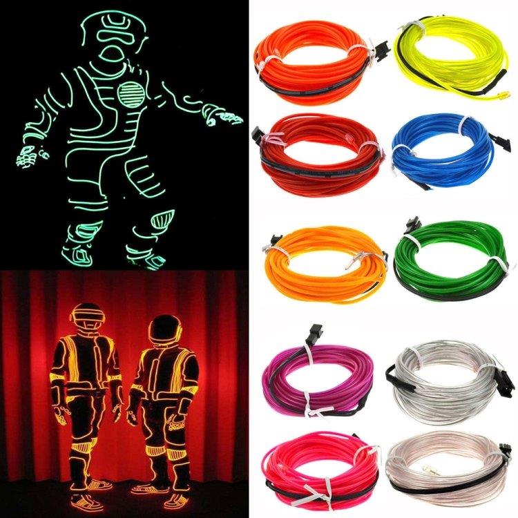 Batteridreven Led Glowstrip Neon-strip 3 Meter - Gul