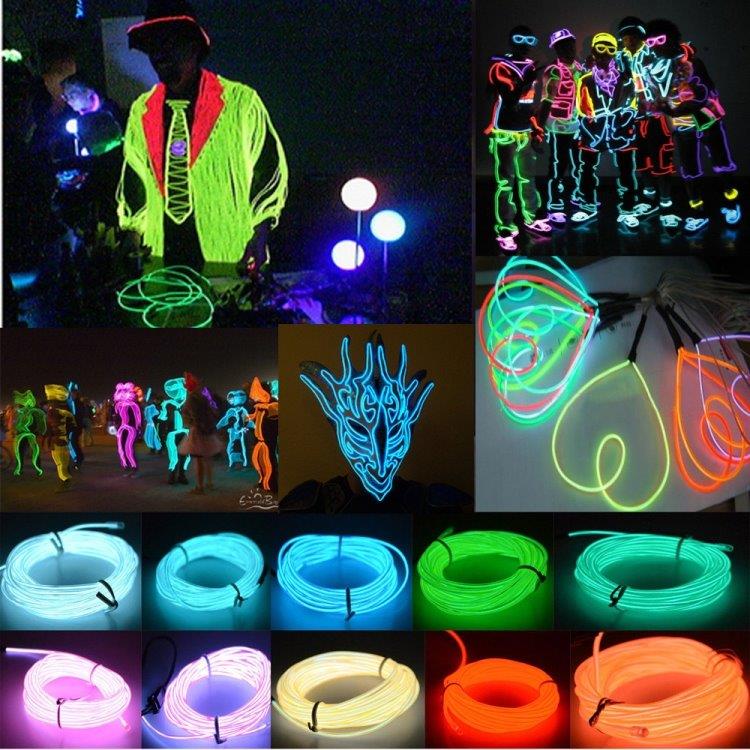 Batteridreven Led Glowstrip Neon-strip 3 Meter - Gul