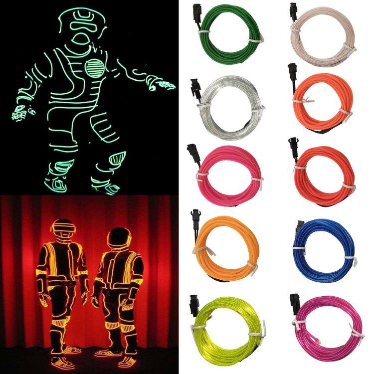 Batteridreven Led Glowstrip Neon-strip 3 Meter - Gul