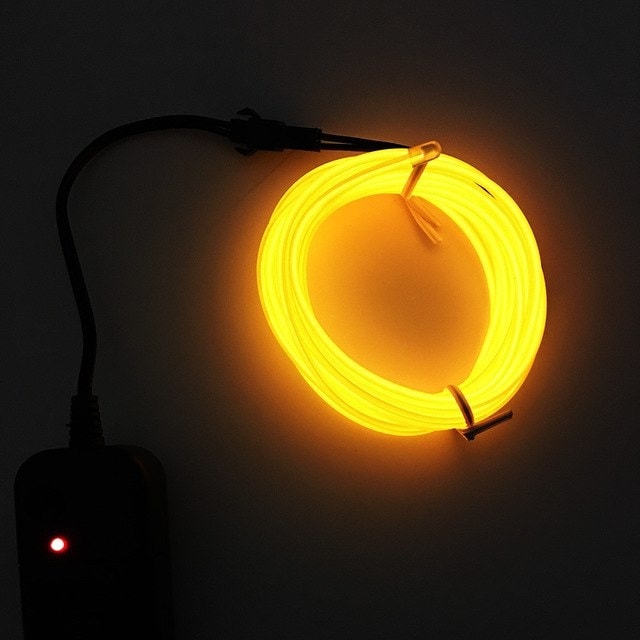 Batteridrevet LED Glowstrip neon loop - 3 meter