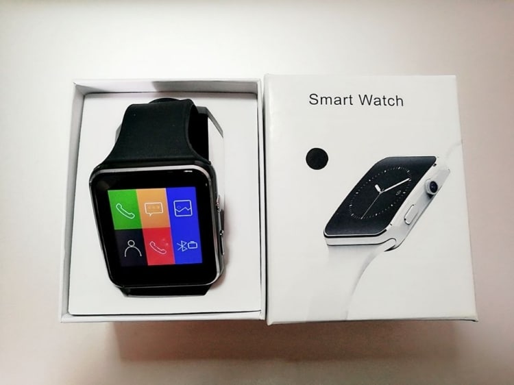 Smartwatch med Kamera Touch Screen Bluetooth iPhone / Android - Hvid