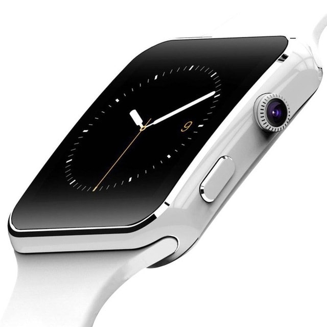 Smartwatch med Kamera Touch Screen Bluetooth iPhone - Hvid