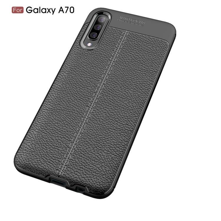 Cover Leather-Look Galaxy A70 (Black)