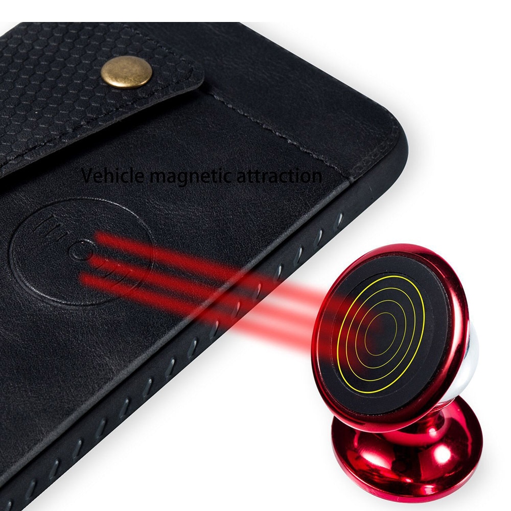 Tegnebogsetui med Magnet iPhone 7/8 - Sort