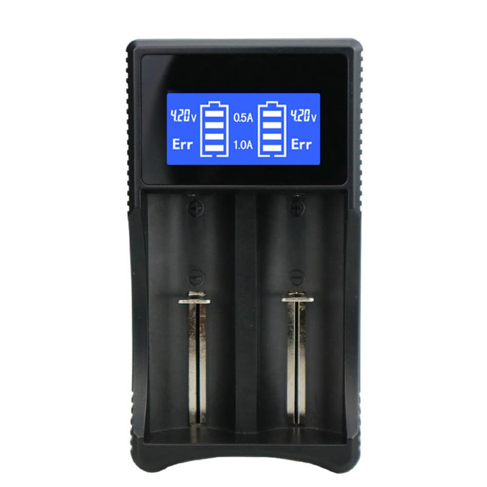 Batterilader SW-3 med LCD 2 stk. - 18650